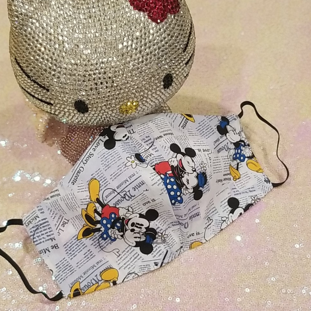 💖SALE💖Minnie & Mickey Mouse Reversible Soft Mask - Picture 2 of 9